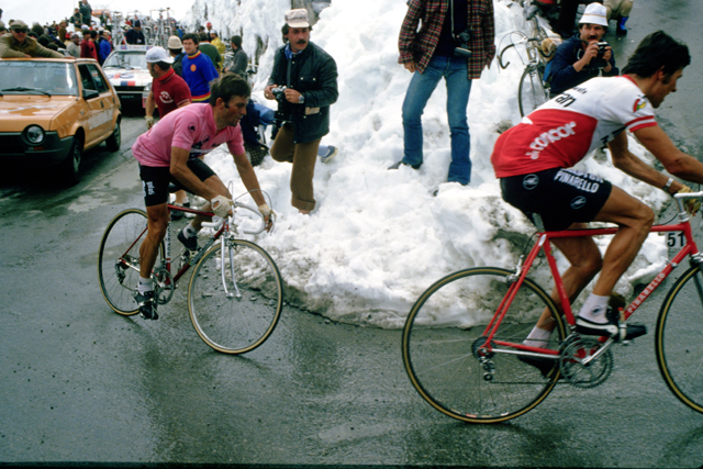 Wladimiro Panizza ascends the Stelvio