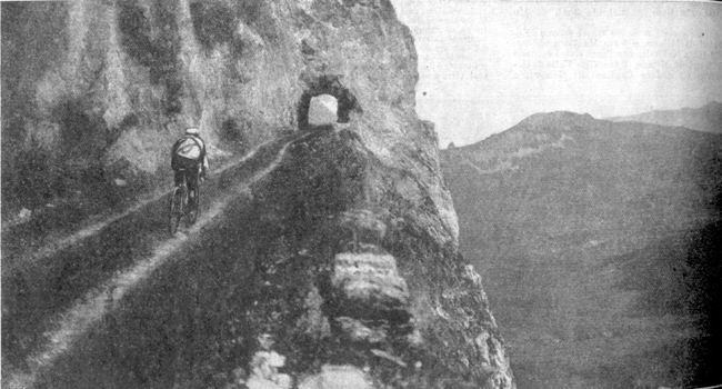 Gustave Garrigou on the Aubisque in the 1911 Tour de France