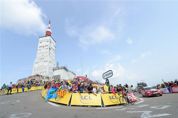 Richie Port near the summit of Mont Ventoux in the 2013 Tour de France