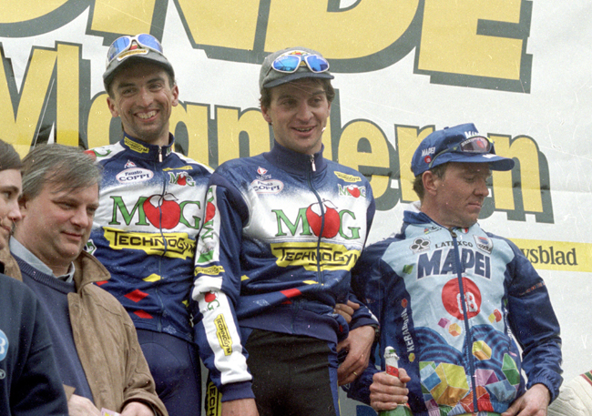 1996 Tour of Flanders podium