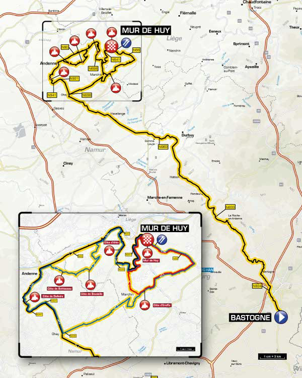 2014 Fleche Wallonne course map