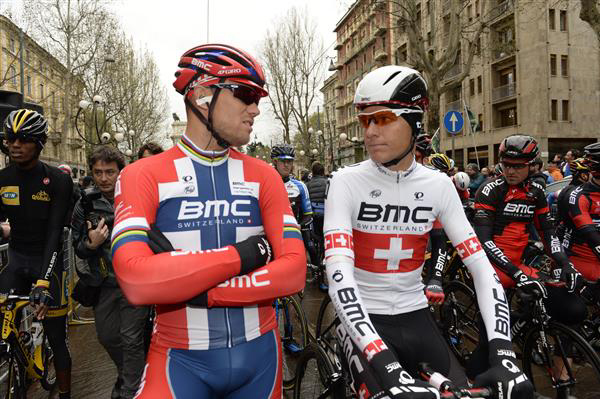 Thor Hushovd and Michael Schar