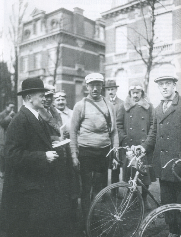 Albert Dejonghe at the finish