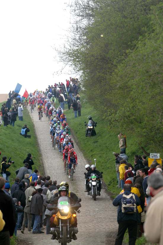 Pack on the cobbles