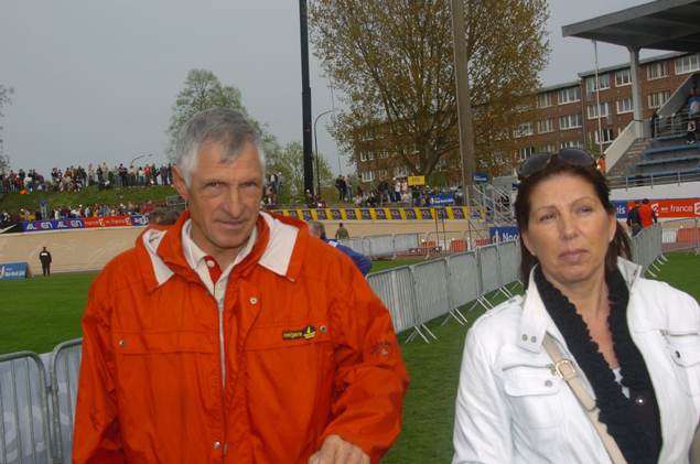 Francesco Moser at the Roubaix velodrome