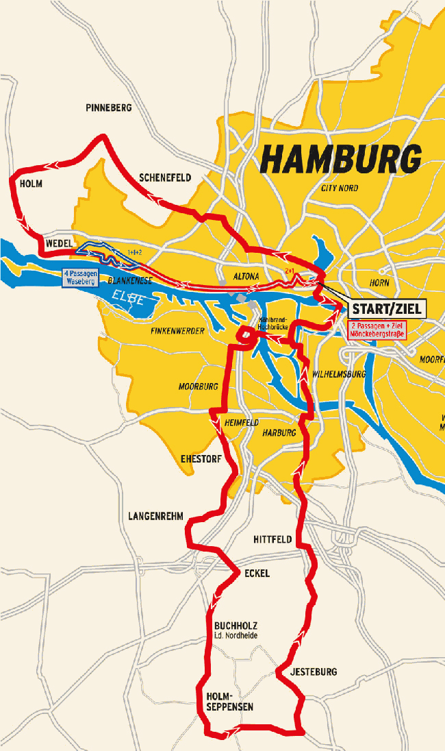 2014 Vattenfall Cyclassic map