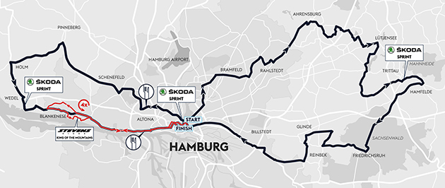 Hambur Cyclcassics map