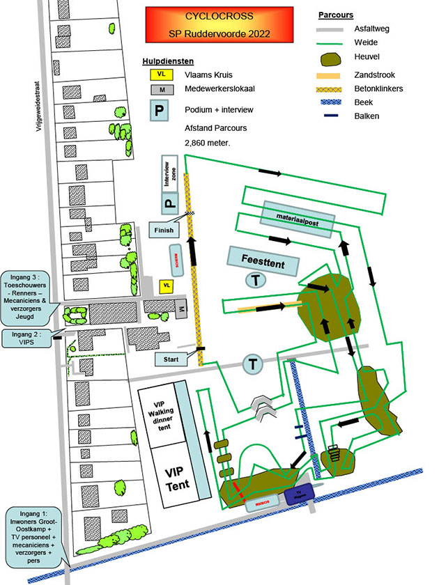 2022 Ruddervoorde course map