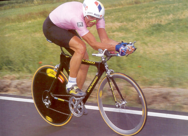 Tony Rominger time trialing