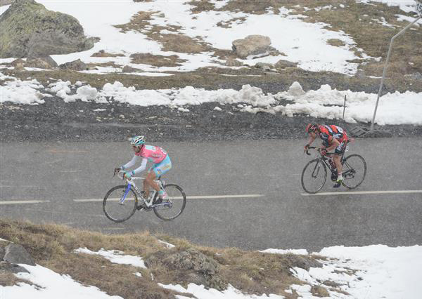 Vincenzo Nibali attacks