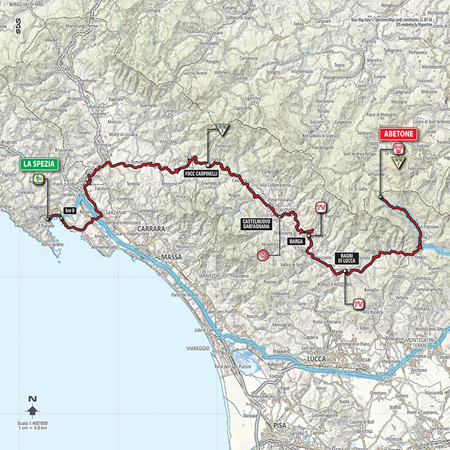 2015 Giro d'Italia stage 5 map