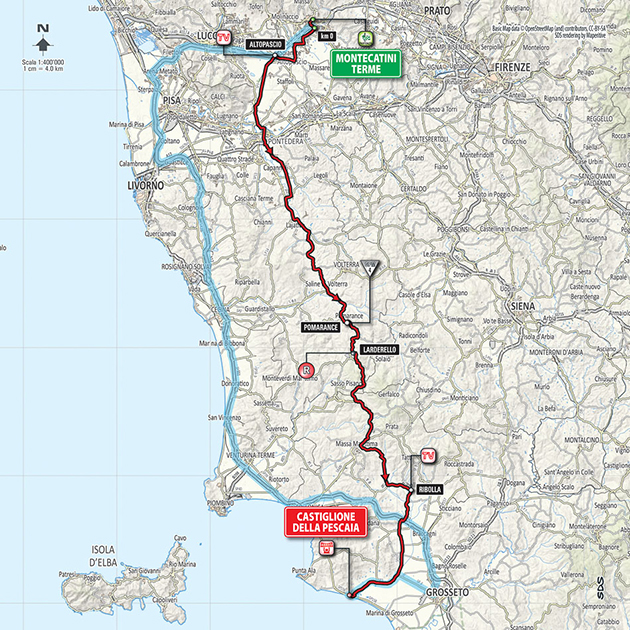 Giro d'Italia Stage 6 map