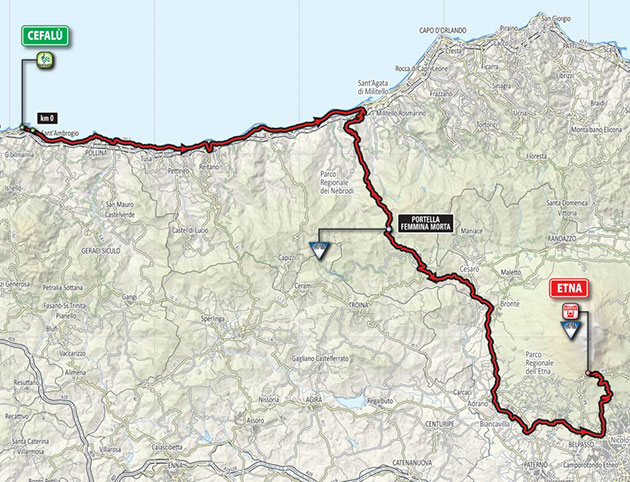 Giro stage 4 map