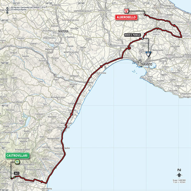 Giro stage 7 map