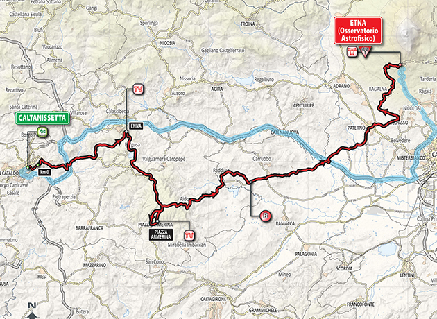 Giro d'Italia stage 6 map