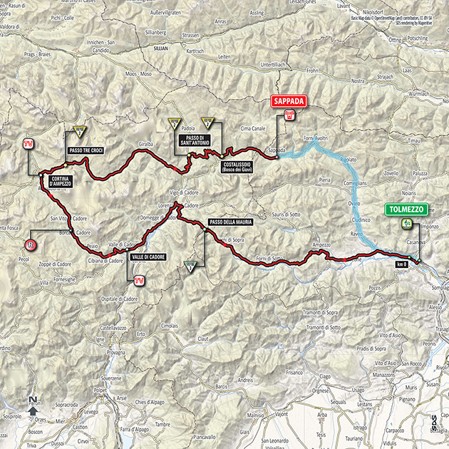 Giro Stage 15 map