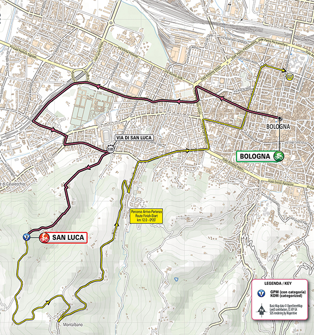 Giro stage 1 map