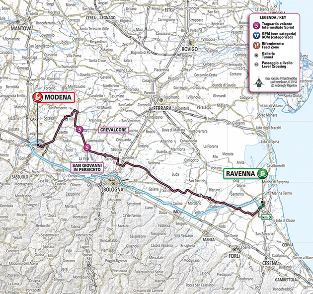 Giro stage 10 map