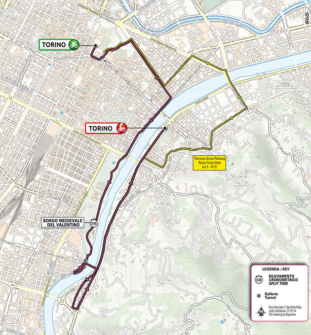 2021 Giro stage 1 map