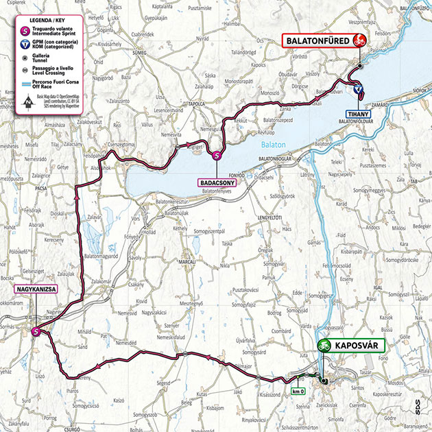 Giro stage 3 map