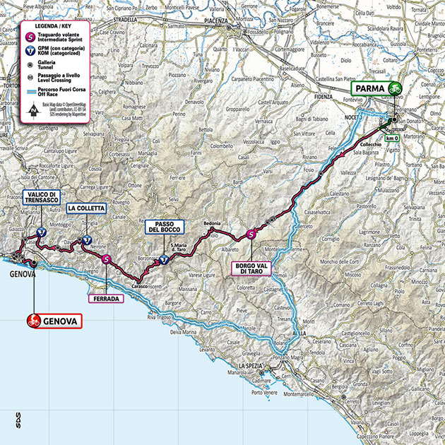 Giro stage 12 map