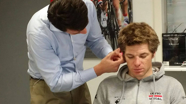 Lotto-Soudal custom earpiece fitting