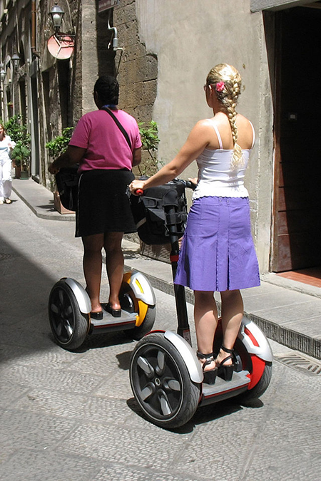 Tourists on Segways