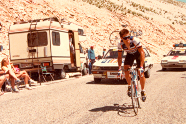 Phil Anderson climbs Mt Ventoux in 1987