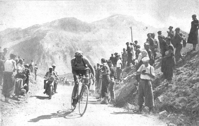 Gino Bartali on the Vars in the 1938 Tpour de France