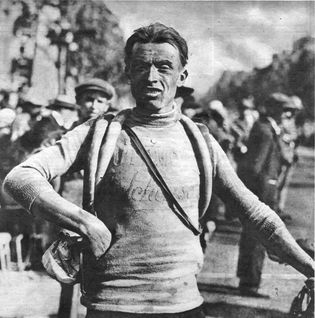 Ottavio Bottecchia after sinning the 1925 Tour de France