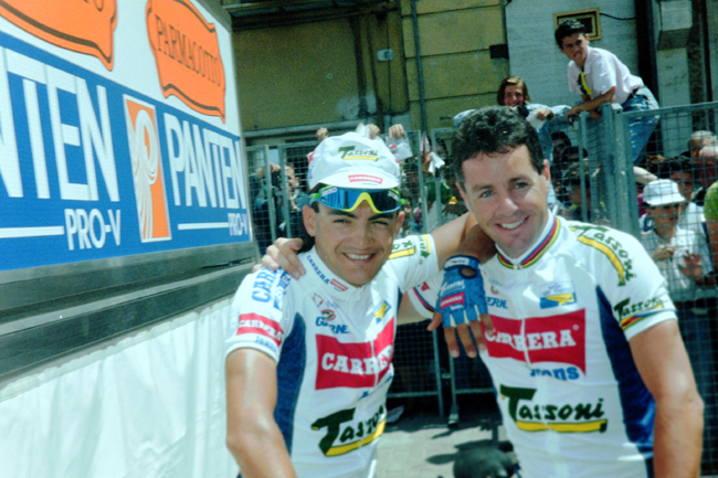 Claudi Chiappuci with stephen Roche