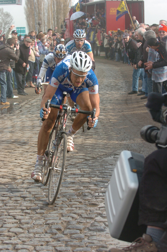 Hincapie with Boonen and Flecha