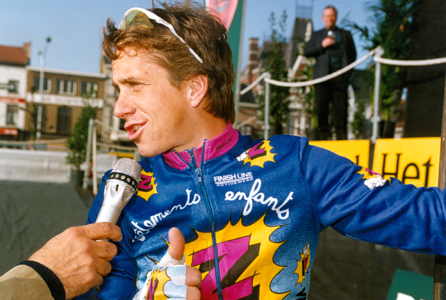 Greg LeMond at the startof the 1992 Tour of Flanders