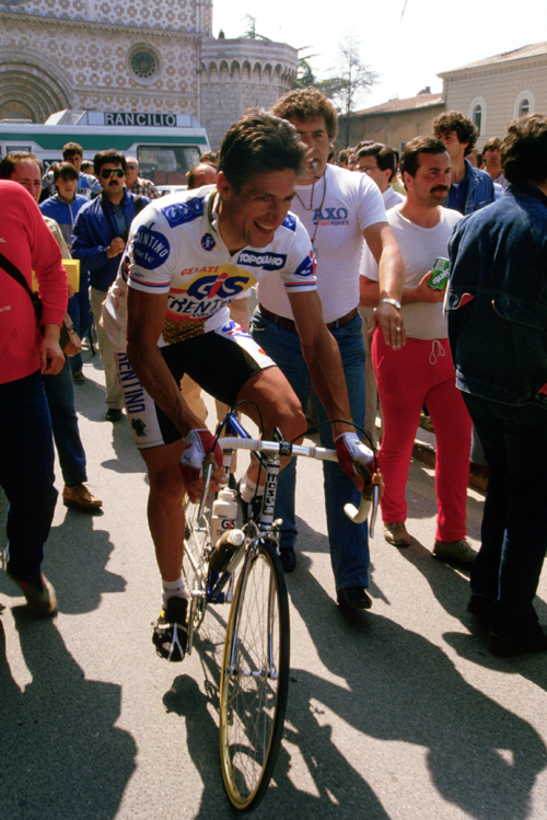 Moser at stage 16 of the 1986 Giro