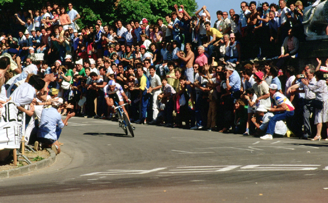 Moser in stage 22 of the 1985 Giro