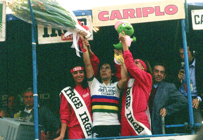 Saronni on the 1982 Giro di Lombardia podium