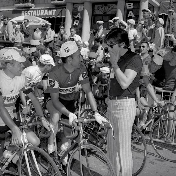 Jean Stablinski and Aain Delon at 1968 Tour de France