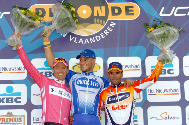 2005 Tour of FLanders podium