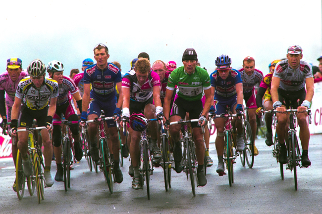 Erik Zabel climbs to Lourdes/Hautacam