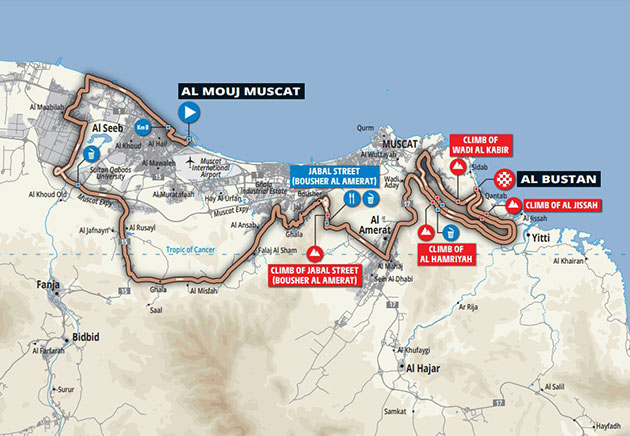 2023 Muscat Classic map