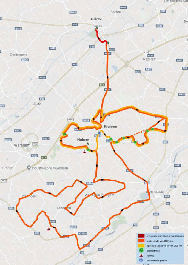 Nokere koerse map