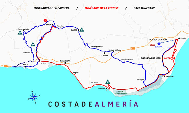 2023 Clasica Almeria map