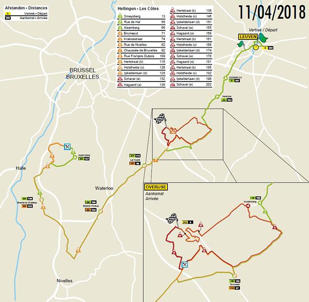 2018 Brabantse Pijl map