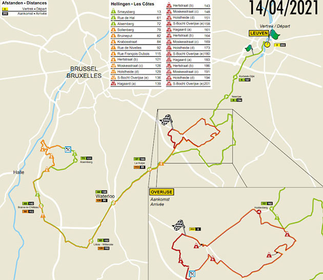 2021 Brabantse Pijl map