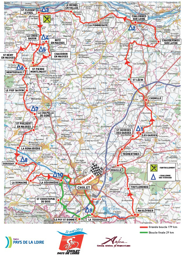 2015 Cholet Pays de la Loire route map