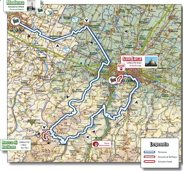 2013 Gior dell'Emilia map