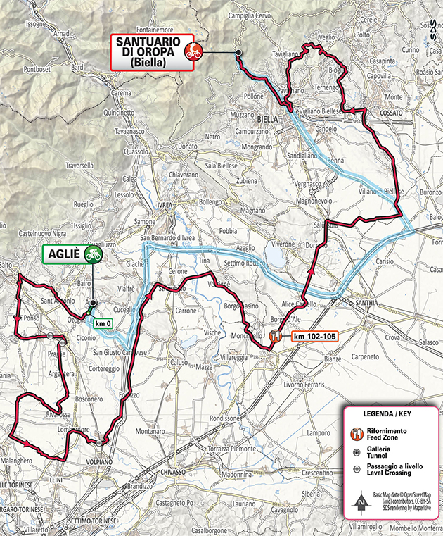 Gan Piemonte map