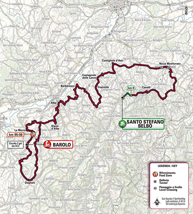 2020 Gran Piemonte map