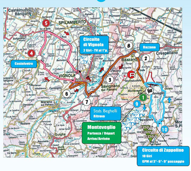 2016 GP Bruno Beghelli map