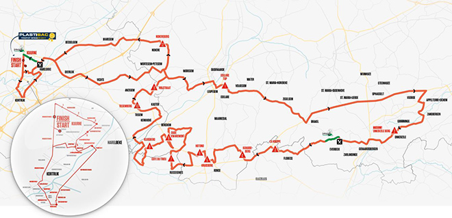 Kuurne-Brussel-Kuurne map